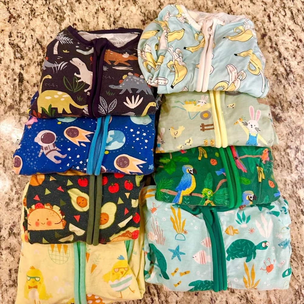 Little Sleepies 12-18 Month Onesie Pajamas - set of 8